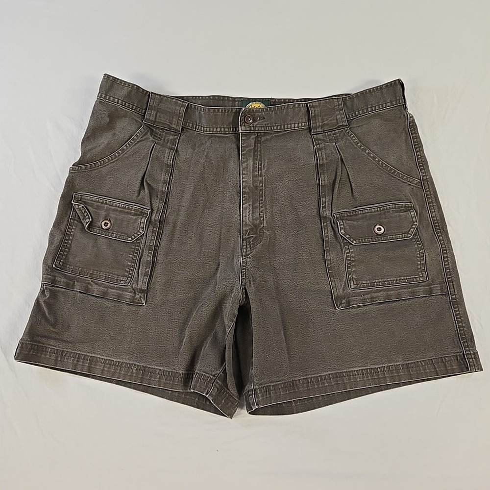 Cabela's Vintage 7-Pocket Hiker Shorts Mens 42 Olive Green Cotton Cargo Utility